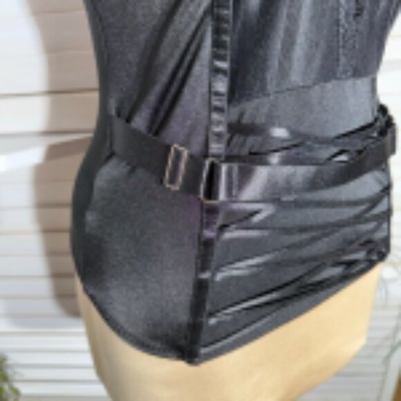 Spirit Halloween Corset Mesh Top Gothic Black Large - Picture 11 of 12